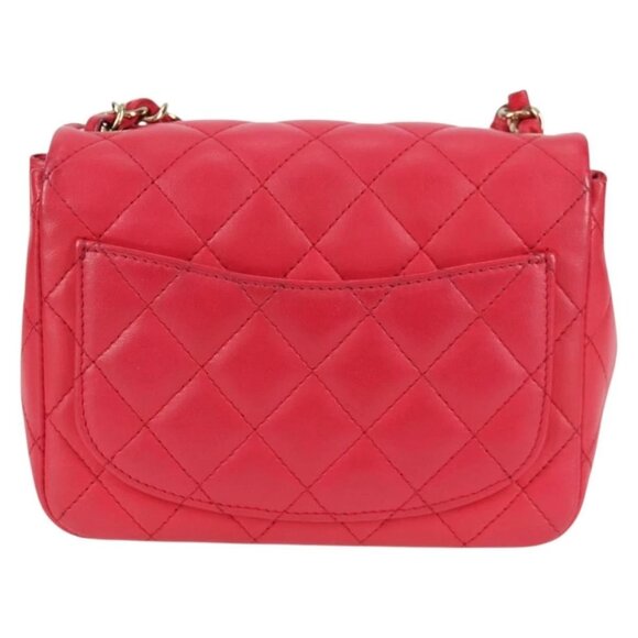 CHANEL Matelasse Chain Shoulder Bag Lamb Skin Pink Gold CC Auth 128553M - Picture 2 of 16